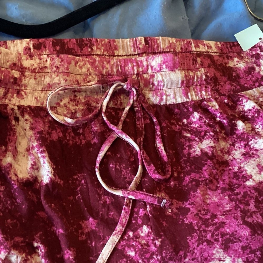 NWT JENNI brand/Macy’s women’s two-piece pajama set pink and wines size XS S M - Picture 15 of 16